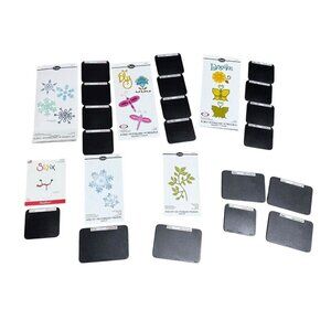 Sizzix Sizzlits Die Set Lot Snowman Snowflakes Branch Dragonfly Butterfly More